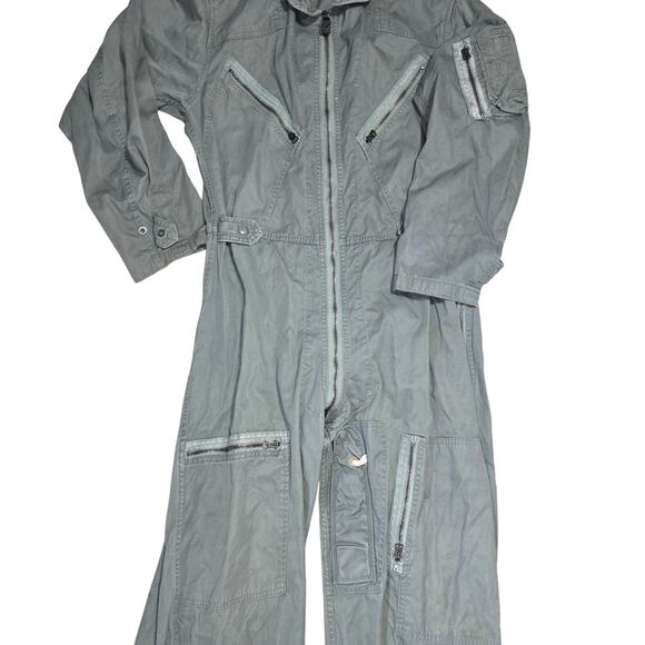 Vintage 1960s Vietnam Era Men's Med Military Air Force Flight Suit Coveralls - Picture 3 of 10
